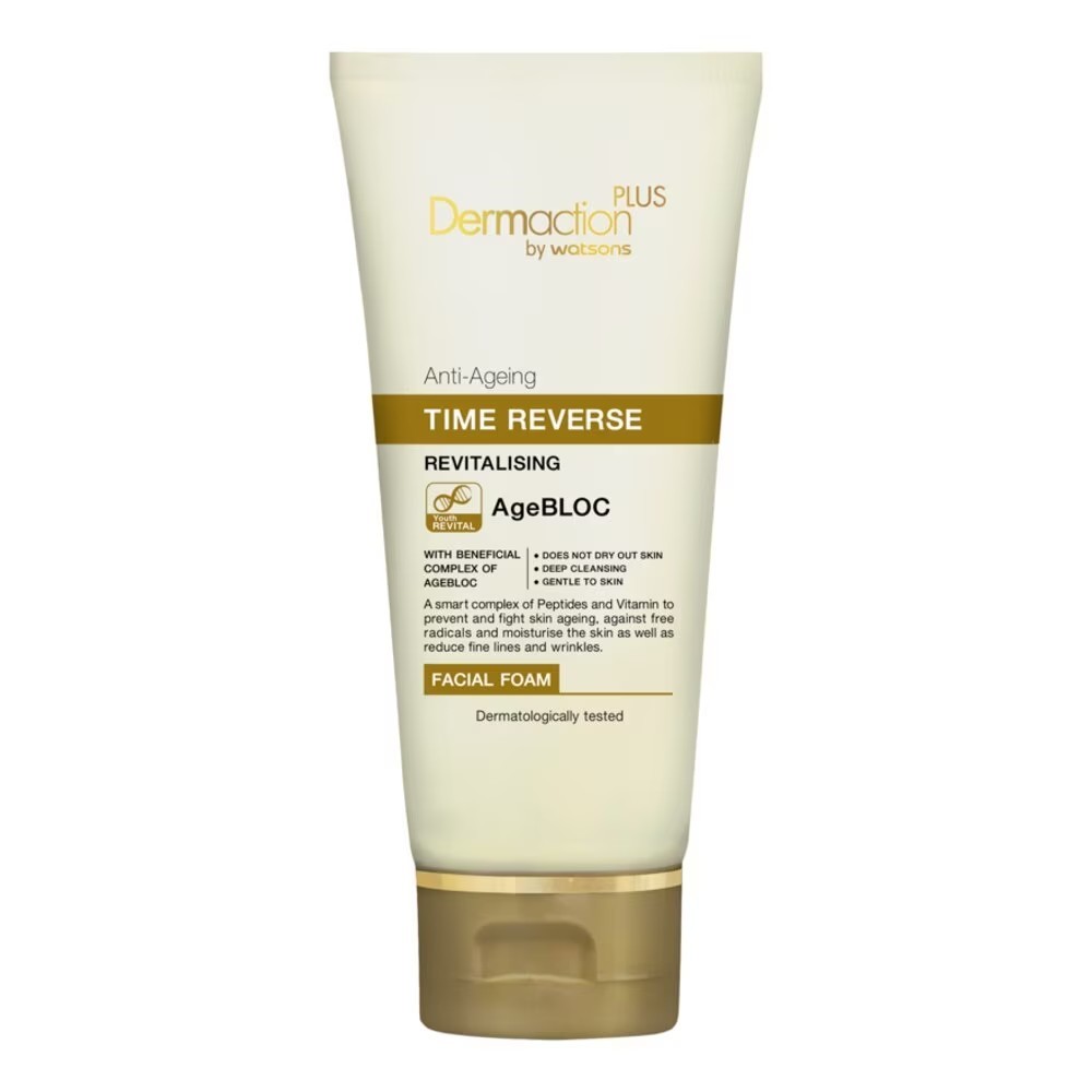 Dermaction plus by watsons Anti-Ageing Time Reverse Revitalising Facial Foam 100ml