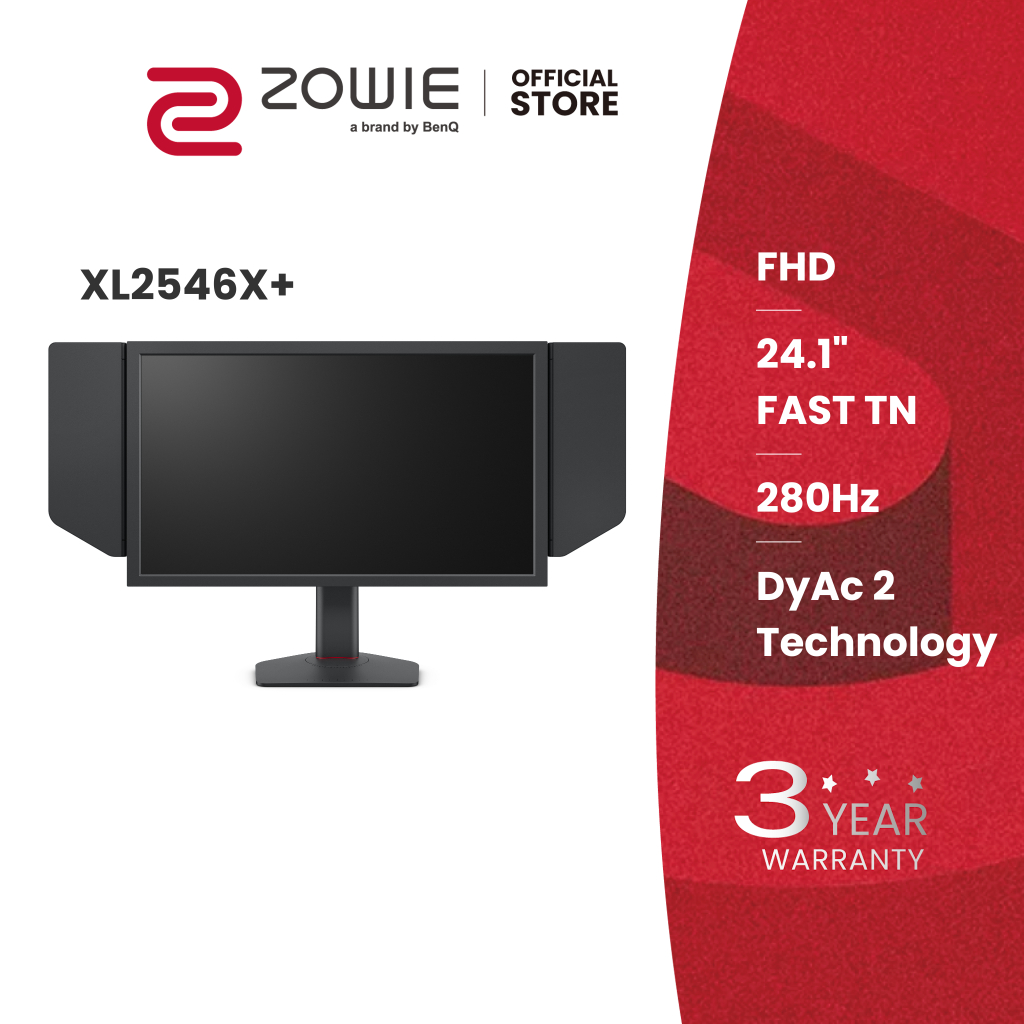 ZOWIE XL2546X+ 24.1นิ้ว Fast TN 280Hz DyAc™2 Esports Gaming Monitor (จอเกมมิ่ง 280hz, จอคอมเล่นเกม)
