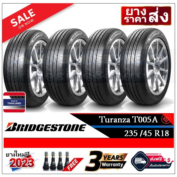 235/45R18 Bridgestone T005A |2,4 เส้น| *ปี2023*-ส่งฟรี- เงินสด/เก็บเงินปลายทาง