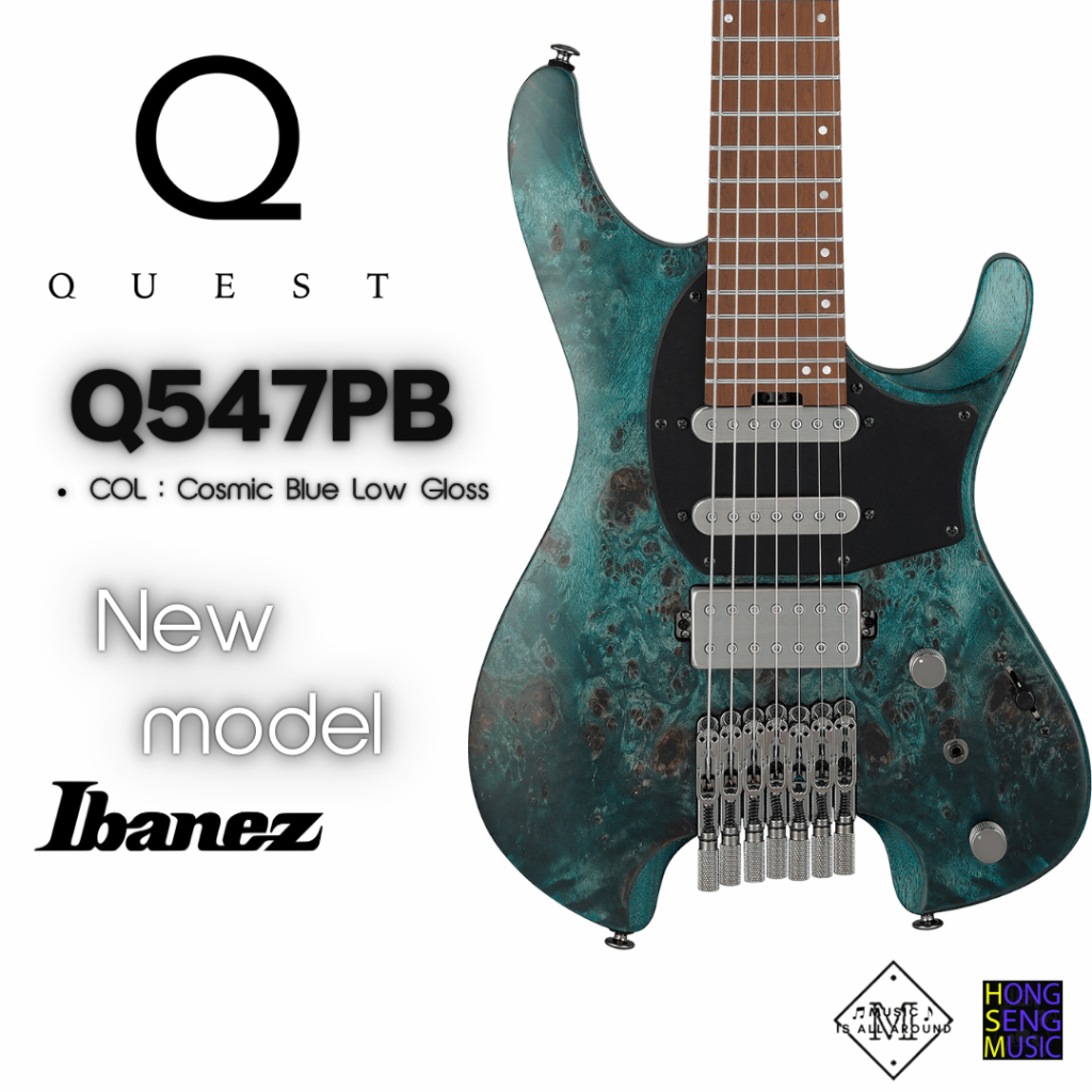 กีตาร์ไฟฟ้าหัวตัด Ibanez Q - Series Headless w/Bag (2025) รุ่น Q547PB