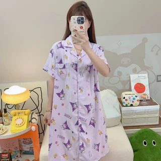 ชุดนอนกระโปรง.ผ้าไหมญี่ปุ่นเกรดพรีเมี่ยม ผ้าหนาพิเศษ แฟชั่น Lady Clothing Sleepwear เดรส Women #กปญี่ปุ่นหนา