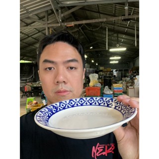 จานเซรามิค จานลายไทย ขนาด 7.5 นิ้ว จานลายสัปปะรด ทรงลึก ออกใ…