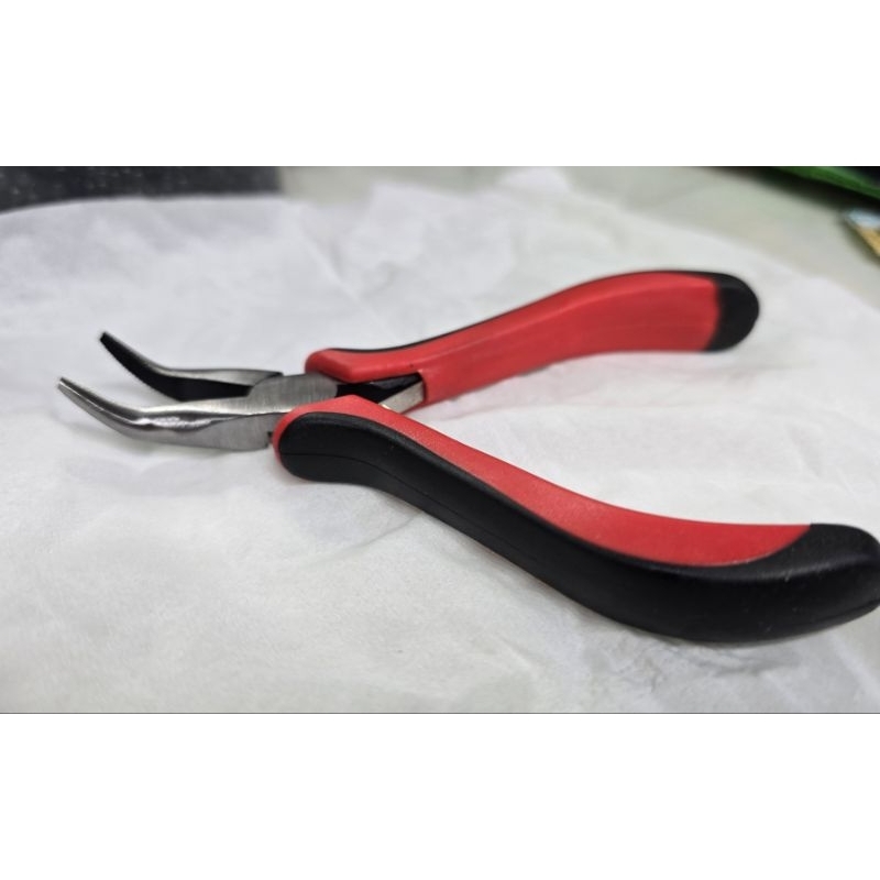 คีมสำหรับ หนีบกิ๊บ ต่อผม หรือถอดผม ปลายงอ แข็งแรงทนทาน