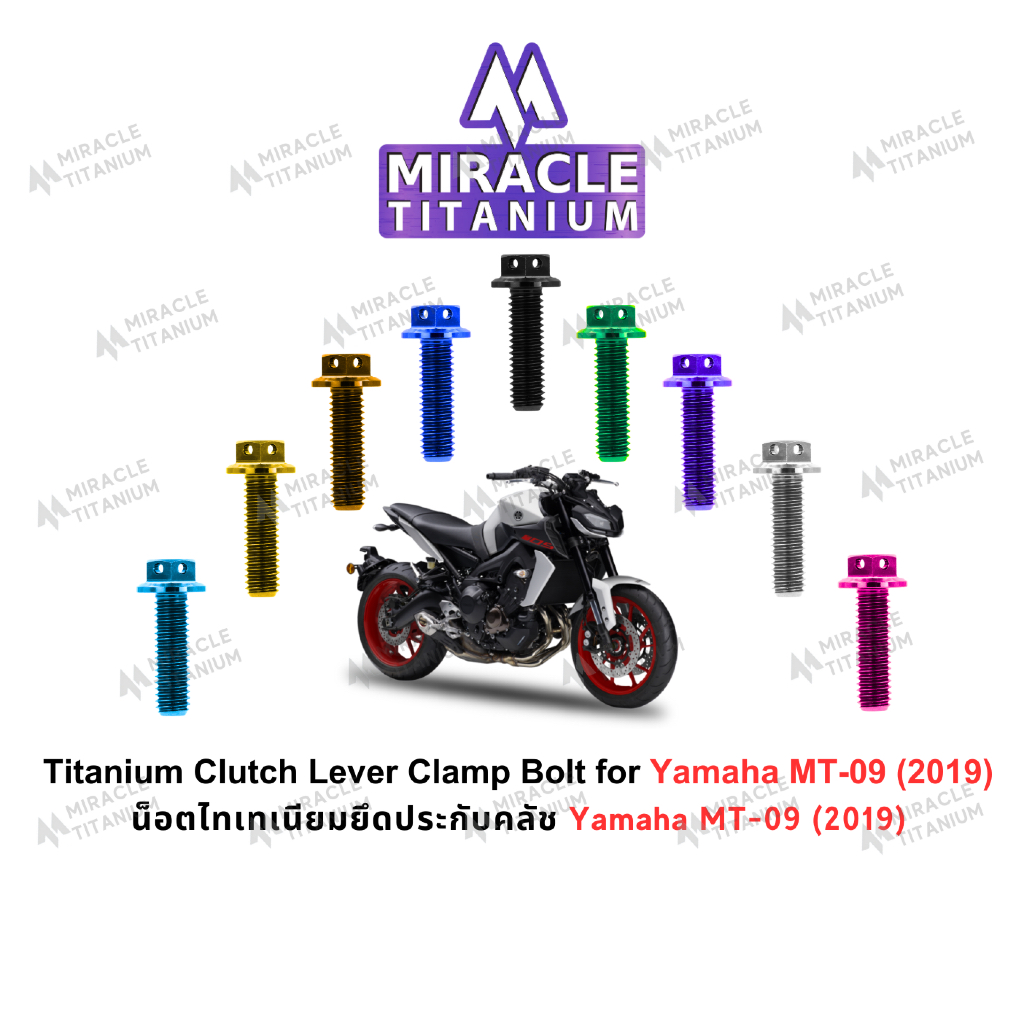 Yamaha MT-09 (2019) Titanium Cluth Lever Clamp Bolt ยึดประกับคลัช