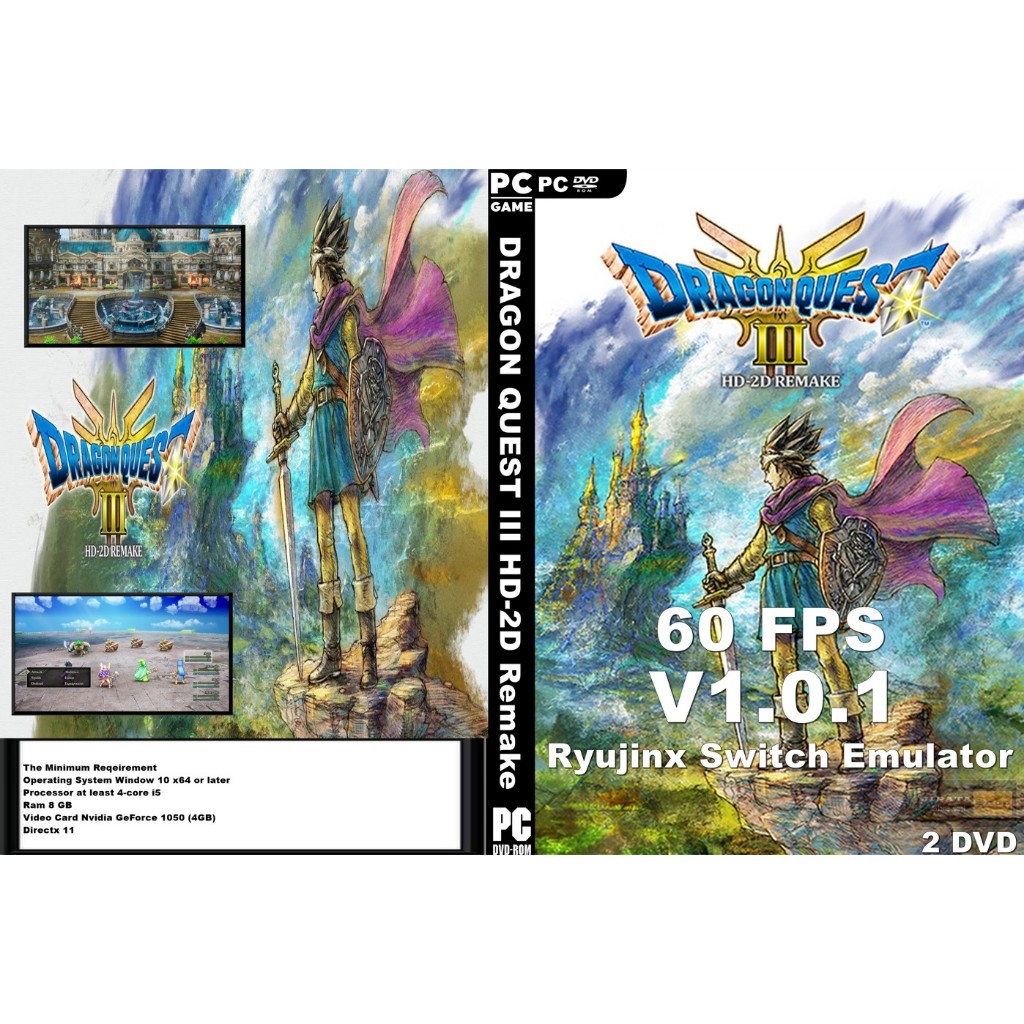 แผ่น Game PC DRAGON QUEST III HD-2D Remake (2DVD)