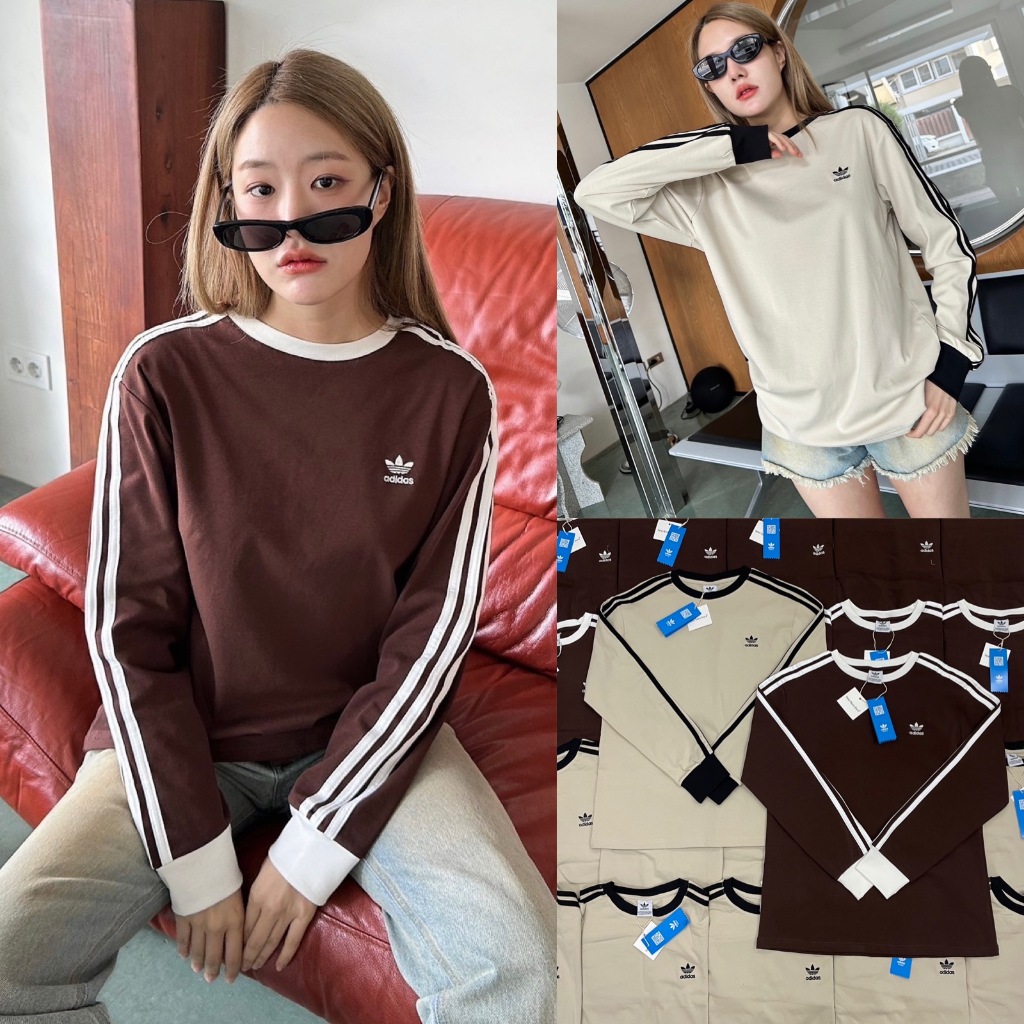 เสื้อยืดแขนยาวสายสปอร์ตห้ามพลาดเลย งานชนช้อป ผ้านิ่ม ใส่สบายสุดๆ ดีเทลแต่งแถบช่วงบ่า สีนี้ตามหากันสุดๆ ใครชอบรีบจัด