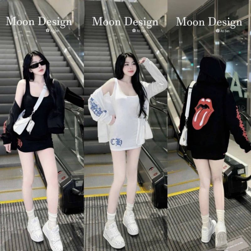 เซ็ต 2 ชิ้น เสื้อคลุม + มินิเดรส 2สี งานนำเข้า