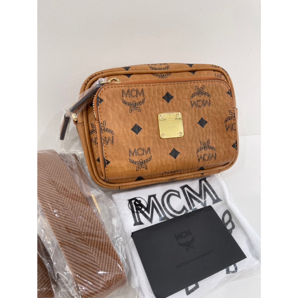 พร้อมส่ง Sale 10499 (การ์ดเปล่า) ราคาช็อปไทย 23000เลยแม๊ MCM AREN CROSSBODY IN VISETOS X-Mini