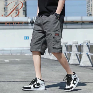 กางเกงขาสั้นลำลองผู้ชายไซส์ M-4XL Cargo Shorts ผ้าคอตต้อน100% สีไม่ตก ทรงสวย ใส่สบาย กางเกงขาสั้นเอวยืด กระเป๋าข้าง ผู้ช