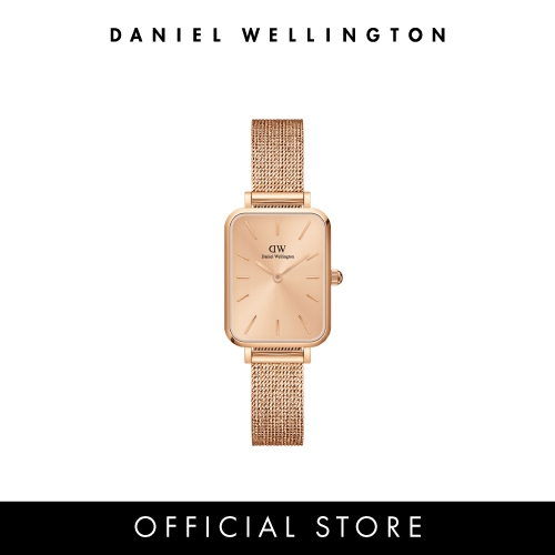 (ทักแชทรับโค้ด)Daniel Wellington นาฬิกาข้อมือ QUADRO PRESSED UNITONE RG สีโรสโกลด์