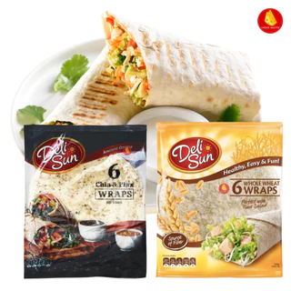 แป้งแรป แป้งแรพ โฮลวีท Deli Sun Whole Wheat Wrap 23.5cm 320g 6pcs แป้งแรป จากสเปน
