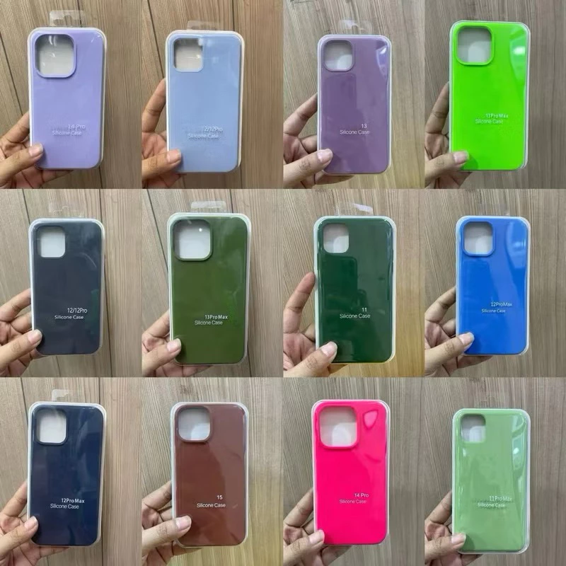 พร้อมส่ง** Case กำมะหยี่โลโก้ เนื้อซิลิโคน สีพื้น สำหรับรุ่นi13 i14 i15 i13pro i14pro i15pro i14plus i15plus i15promax