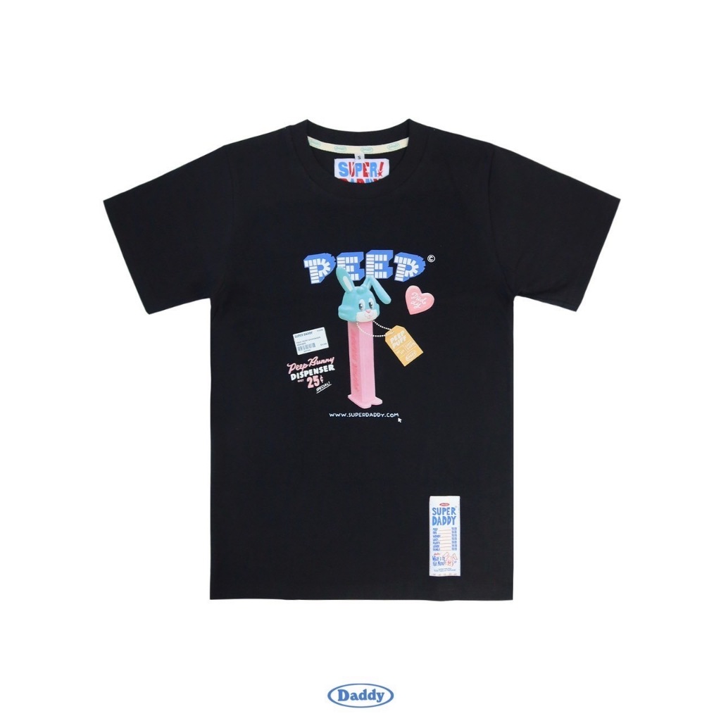 SUPERDADDY | Pez Peep T-shirt เสื้อยืด สีดำ สุดน่ารัก