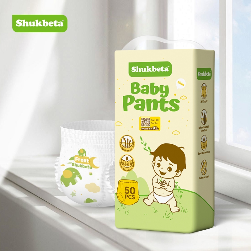 Shukbeta Day and night pants, 1 pack, 50 pieces, Baby HelperM-3XL, cheap baby diapers, dry diapers