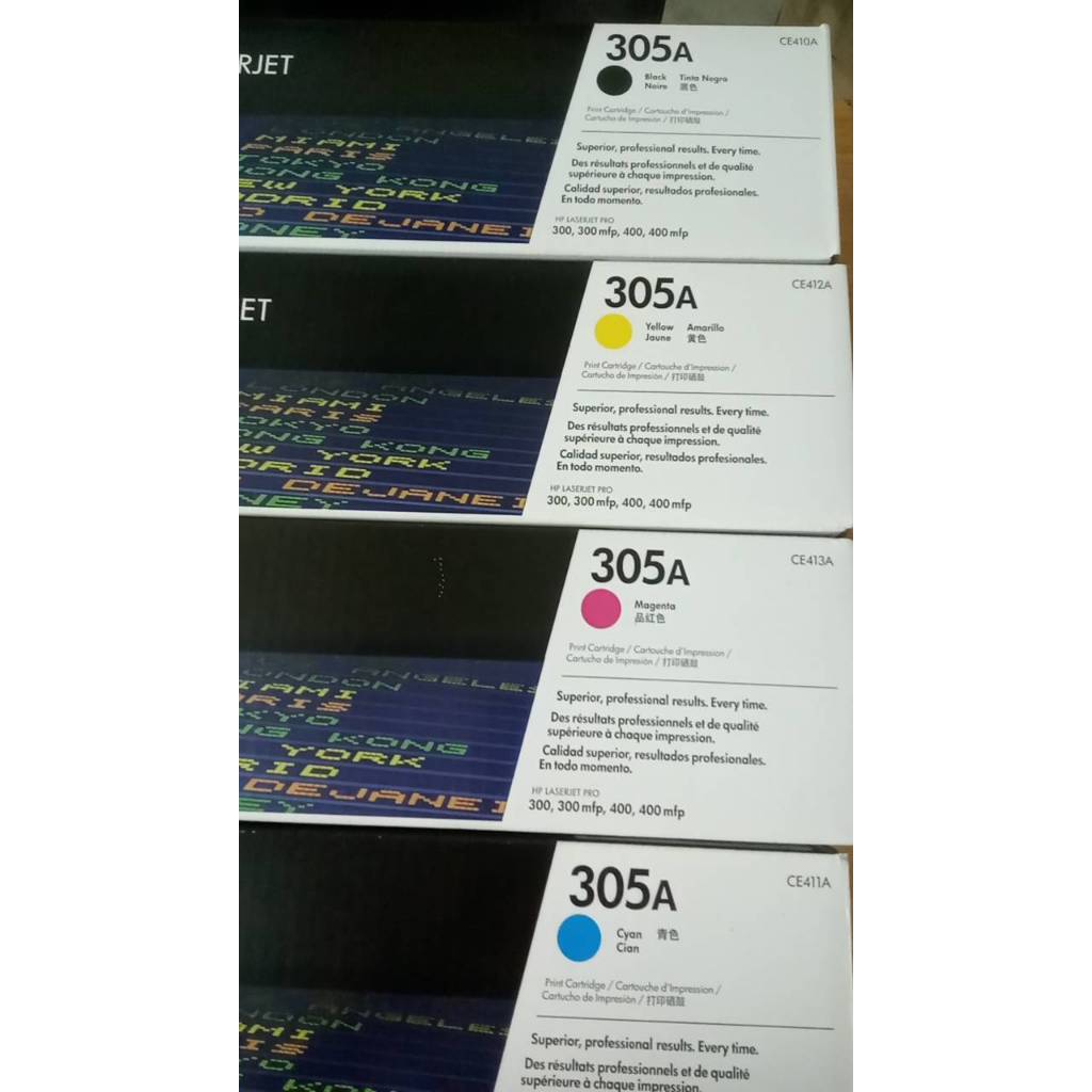 Original HP 305A หมึกแท้ CE410A Bk / Hp CE411A C / Hp CE412A Y / Hp CE413A M Laser Jet Pro 300/400Co