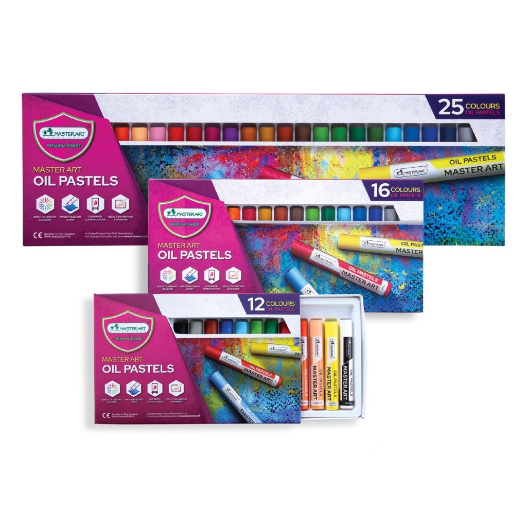Master Art Oil Pastel Set 12, 16, 25 Colours I สีชอล์คน้ำมันแบบกล่อง