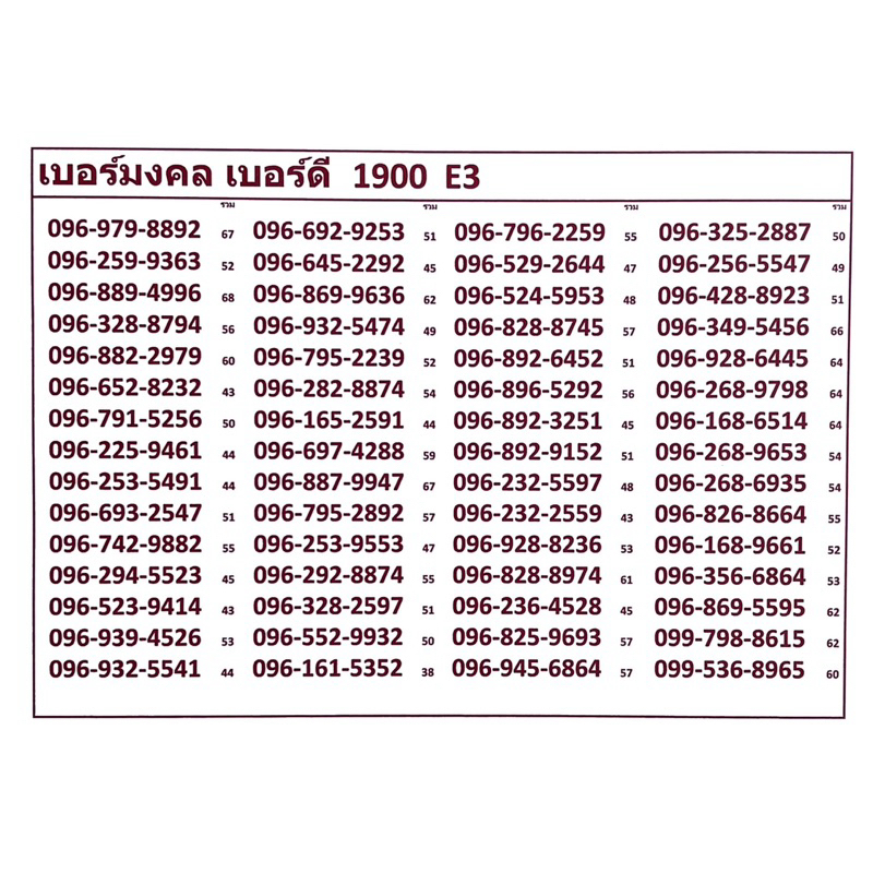 เบอร์มงคล เบอร์ดี 1900 E3-5 ทรูมูฟเอส ระบบเติมเงิน สามารถเปลี่ยนเป็นรายเดือนได้