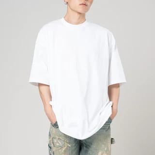 เสื้อยืด RUNBOY ป้ายแดง คอฟิต สีขาว