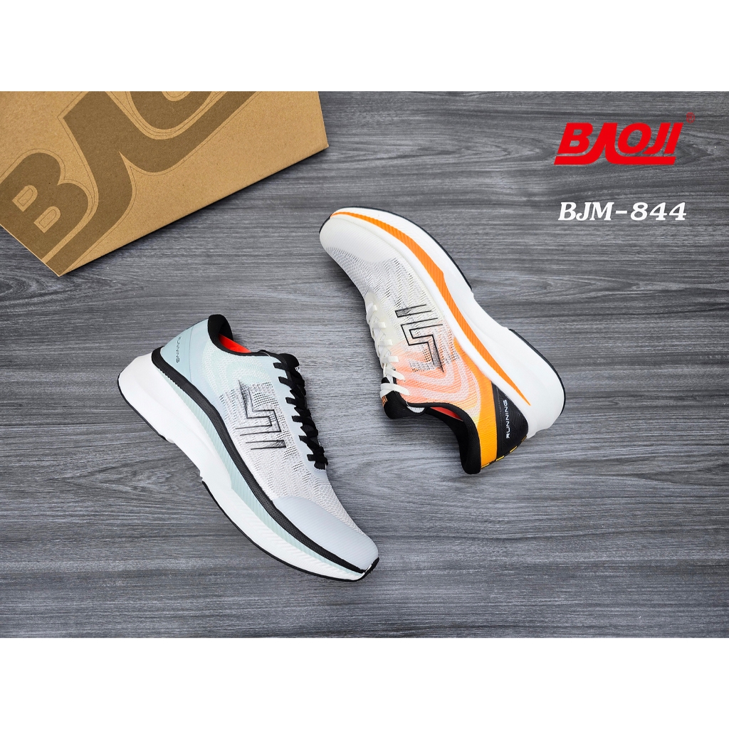 **BAOJI** [ลิขสิทธิ์แท้ ตัวแทนขายเอง] (BJM-844) รองเท้าผ้าออกกำลังกาย ไซส์ 41-45 *ผู้ชาย* ส้นสูง 4 ซม.