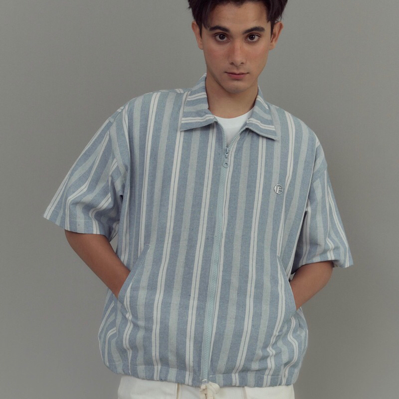 Stripe Zippy Shirts By Grandfather