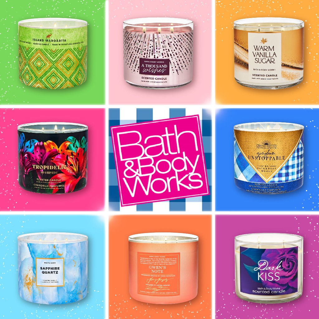 [set 1/5] 🌼 Bath and Body Works เทียนหอมแบบ 3 หัวจุด ขนาด 411g สร้างบรรรยากาศผ่อนคลายด้วยตัวคุณเอง