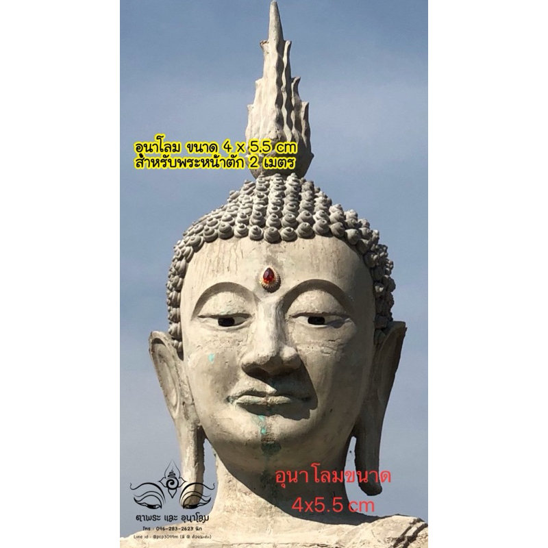 ส่งฟรี อุนาโลม ขนาด 4x5.5 cm สำหรับพระหน้าตัก 2 เมตร พระ 4 ศอก - รูปที่ 6