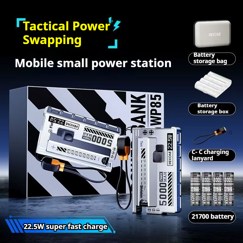 powerbank Replaceable magazine charging bank Ultra-thin compact portable21700 battery large capacity