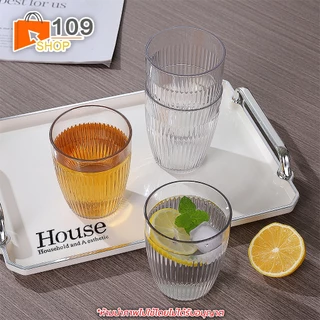 แก้วน้ำPC ขนาด300ML แก้วน้ำใส ทนความร้อน/ความเย็น แพค4ชิ้น แก้วพลาสติก ตกไม่แตก