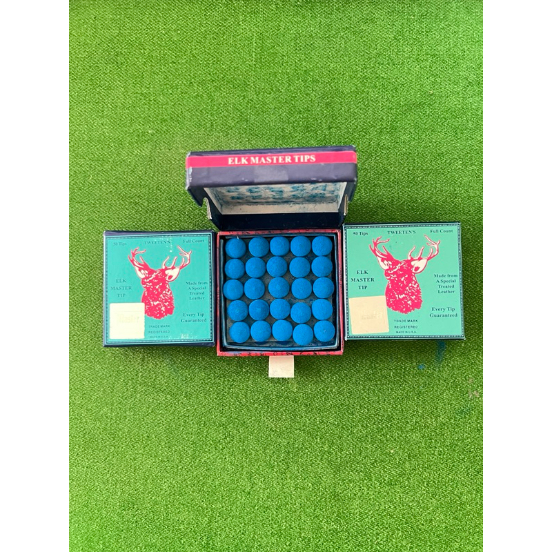 หัวคิว ELK MASTER  ตรากวาง เกรด A ขนาด 9, 10, 11 mm ( 1 กล่อง 50 ชิ้น)