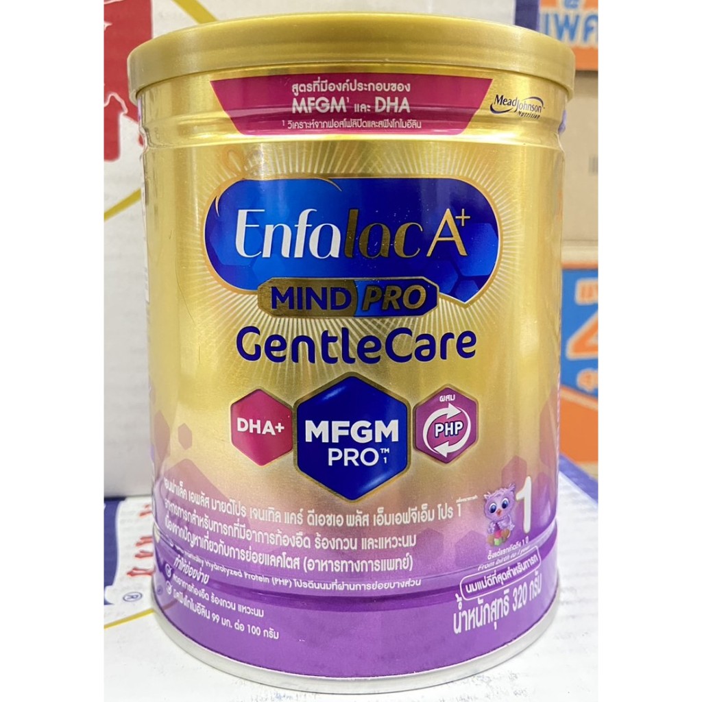 นมผง Enfalac A+1 Gentlecare เอนฟาแลค เอพลัส เจนเทิลแคร์ ย่อยง่าย สูตร 1 รสจืด ขนาด 320g Exp. 05/2025