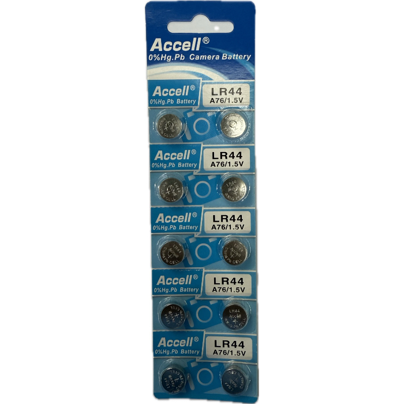 ถ่านAccell LR44/A76/L1154F 1.5V แพค10ก้อน ของแท้(ออกใบกำกับภาษีได้)