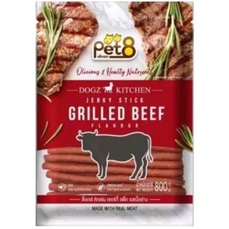Bowjerky  pet8 ขนาด800g. ขนมสุนัขสติ๊กแท่งนิ่ม