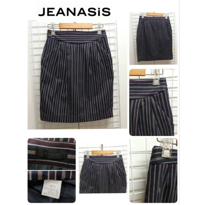 2676. JEANASiS กระโปรงลายทางญี่ปุ่นมือสอง