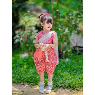 🌸ชุดไทยประยุกต์ลูกสาวผ้าฝ้าย คุณหนูคุนใจมาก🎀