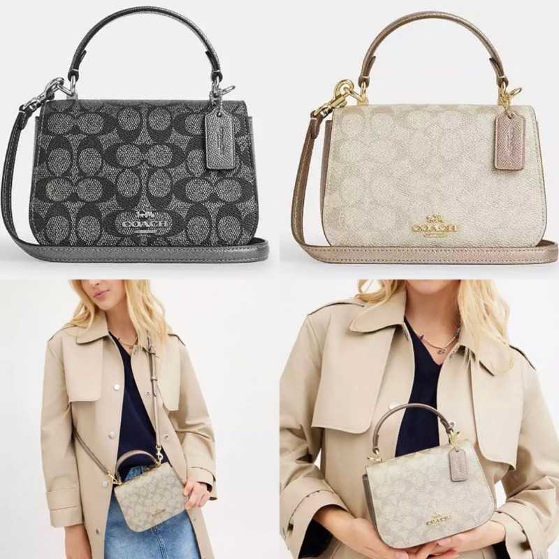 COACH Lysa Top Handle In Signature Canvas