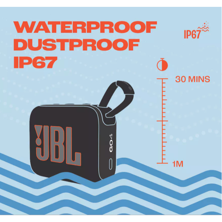 [จัดส่งฟรี]JBL GO 4 ลำโพงบลูทู ธ แบบพกพา.