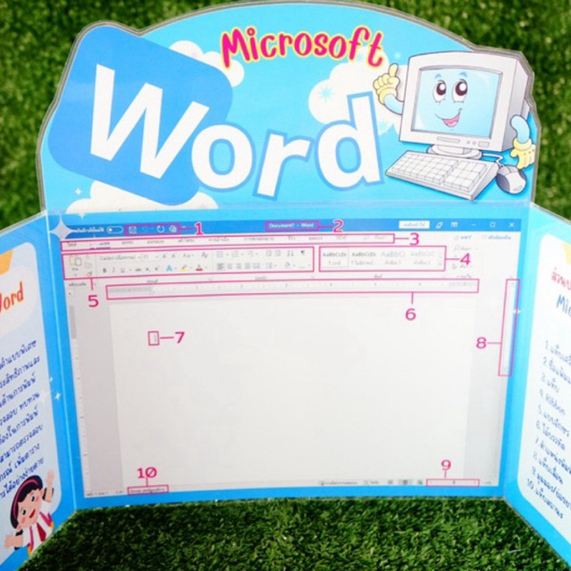 สื่อการสอนวิชาคอมพิวเตอร์ สามพับ เรื่อง ไมโครซอฟต์เวิร์ด Microsoft word