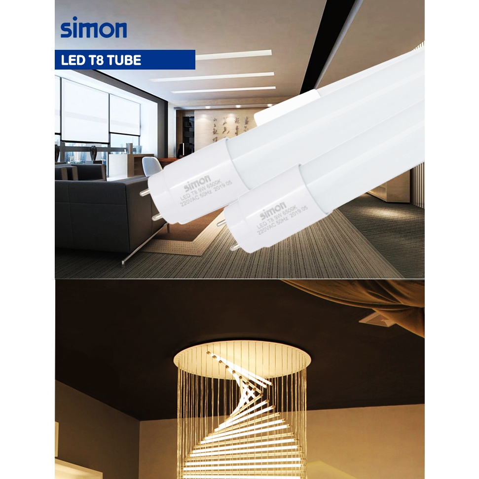 Simon หลอดไฟ LED T8 tube Bulb ชุดรางแอลอีดี หลอดยาว 9W 18W 3000K 4000K 6000K (หลอดเท่านั้น) - รูปที่ 4