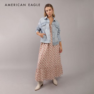 American Eagle Oversized Denim Trucker Jacket เสื้อแจ็คเก็ต …