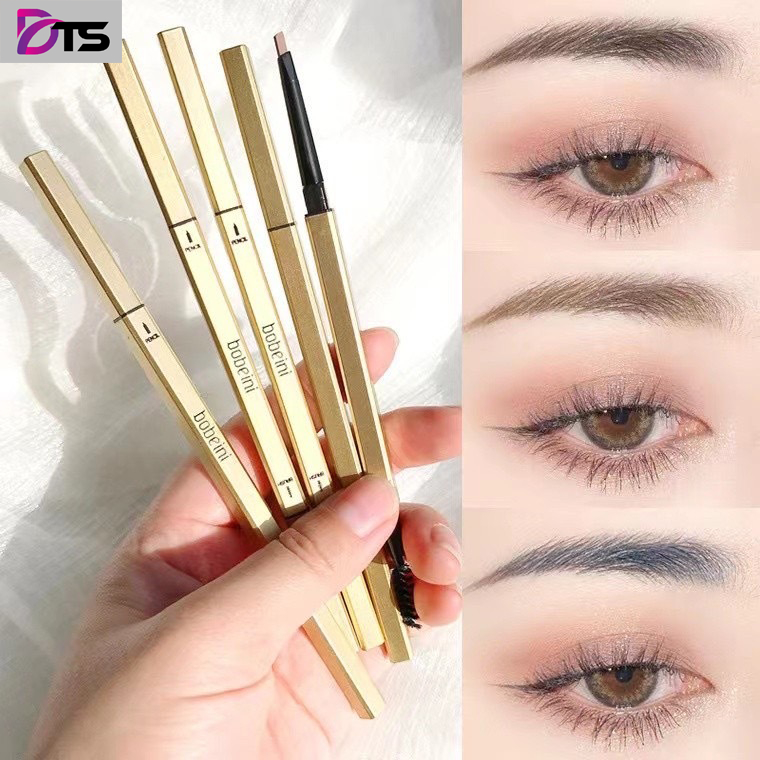 ดินสอเขียนคิ้ว กันน้ำ ดินสอเขียนคิ้วแบบหมุน 2 in 1 มีแปรงปัดคิ้วในตัว มี 5 สีให้เลือก