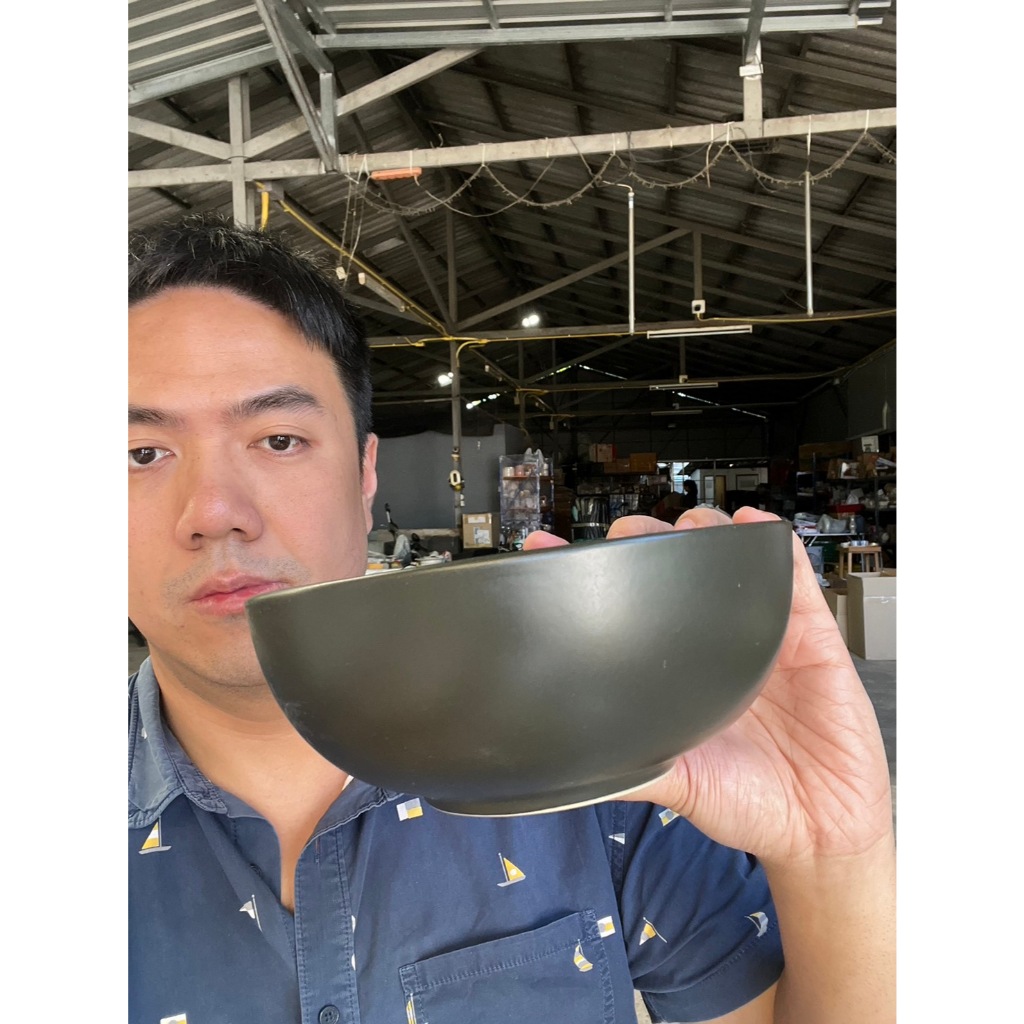 ชามเซรามิค ขนาด 7นิ้ว สีดำด้าน เนื้อสโตนแวร์(stoneware) ออกใบกำกับภาษีได้ มีให้เลือกหลายลาย ดีไซน์สวยงาม คุณภาพเกรดส่งออ