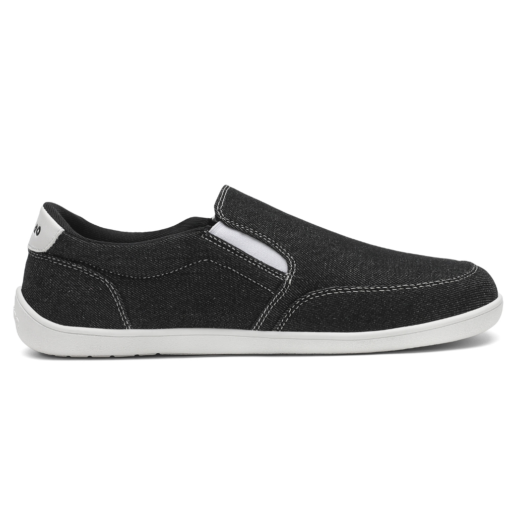 รองเท้า barefoot Saguaro หน้ากว้าง slip-on แบบลำลอง สไตล์มินิมอล Relax V สีดำ