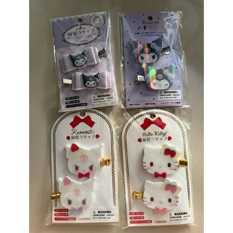 กิ๊บ Sanrio กิ๊บซานริโอ้ แท้จากญี่ปุ่น Kitty Melody Kuromi คุโรมิ มายเม คิตตี้ ขนมหวาน โฮโลแกรม