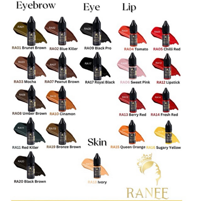 สีRanee สีรัสเซีย สีรานี ขนาด15ml สีรานี