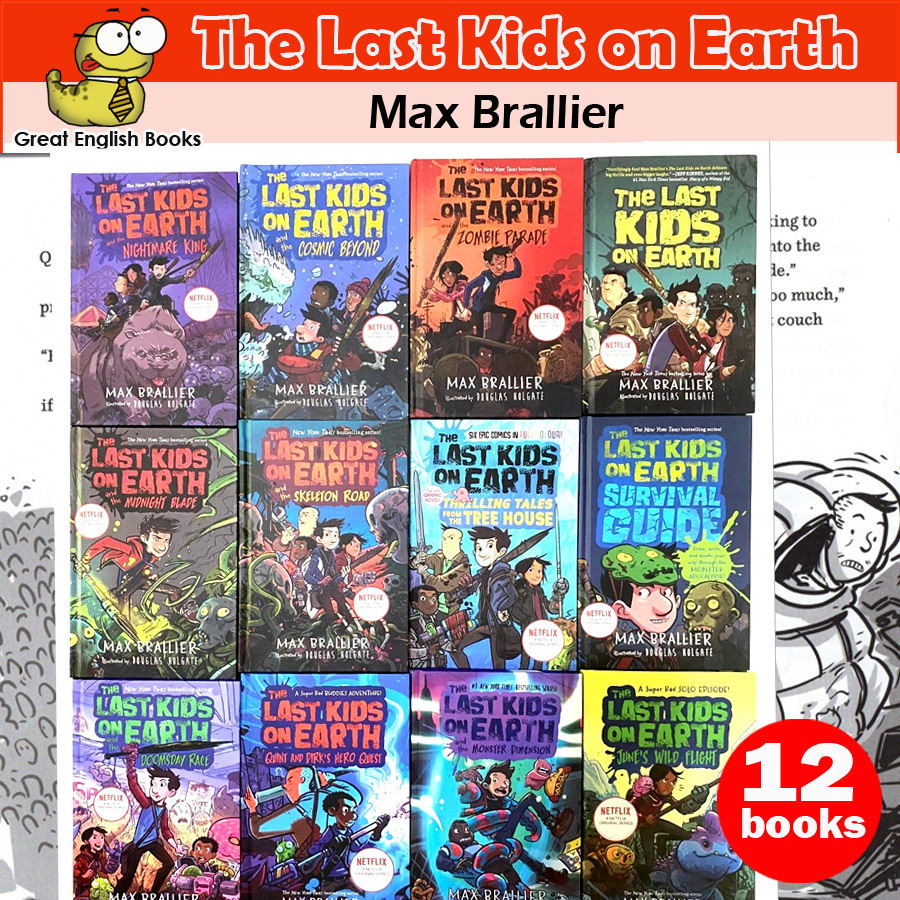 (ใช้โค้ดรับcoinคืน10%ได้*) พร้อมส่ง ชุดหนังสือภาษาอังกฤษ The Last Kids on Earth 12 books/set