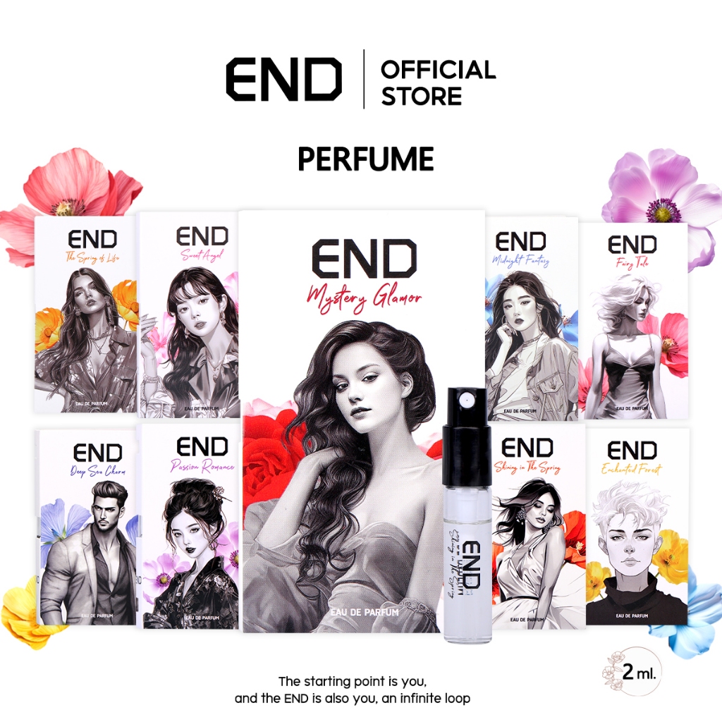END PERFUME น้ำหอม หอมนาน น้ำหอมติดทน ไม่ฉุน ไม่เวียนหัว แบบหัวสเปรย์ พกพาสะดวก ขนาดทดลอง 2ml