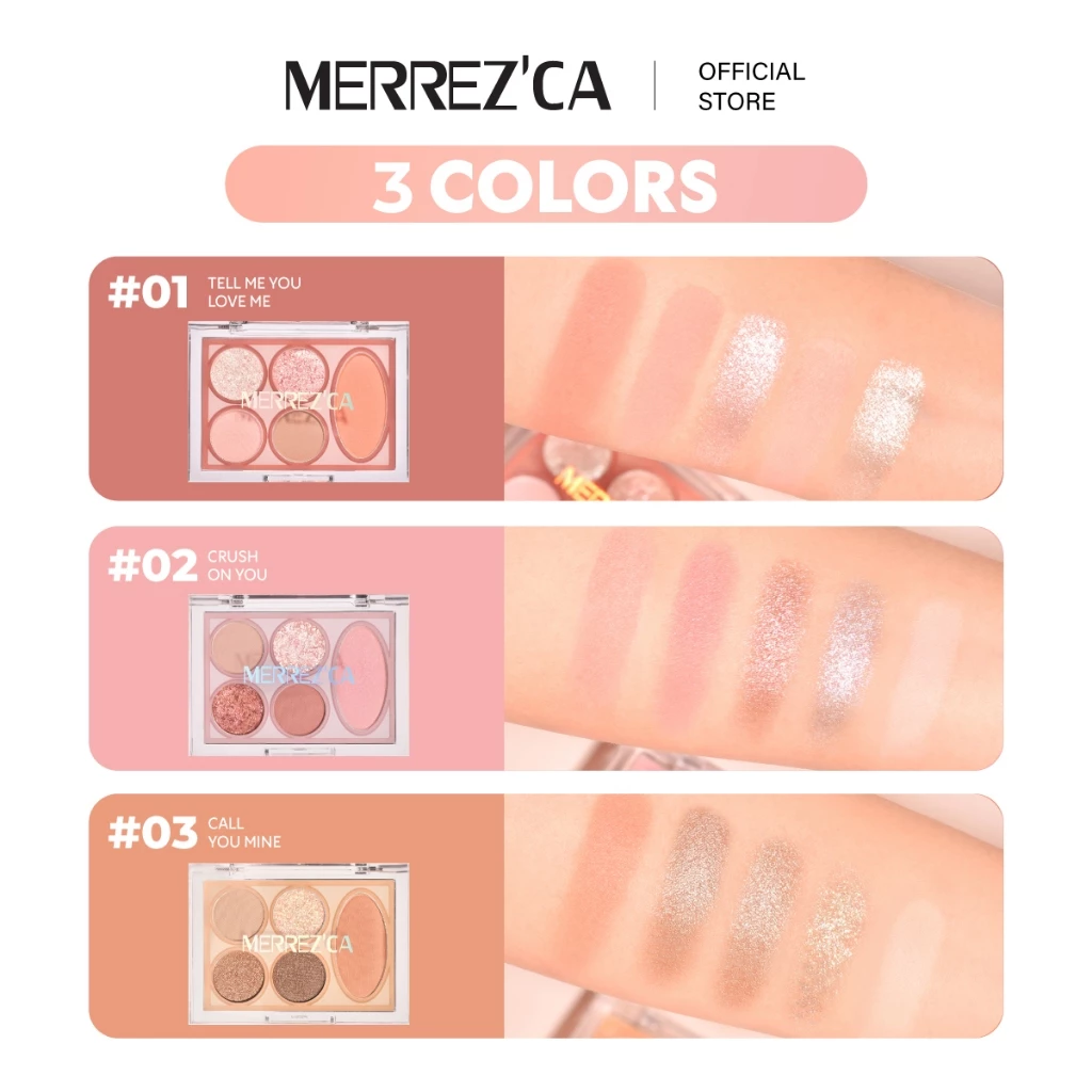Merrezca Eye & Cheek Color Palette พาเลตอายแชโดว์และบลัชออน thumbnail 3