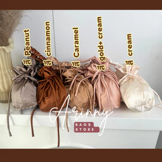 กระเป๋าคล้องแขนเนื้อซาตินรวมสี พร้อมส่งไม่ต้องพรีออเดอร์