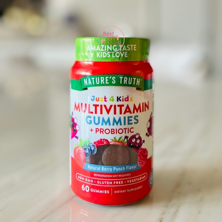 Exp 12/25Nature's Truth JUST 4 KIDZ MULTIVITAMIN GUMMIES + PROBIOTIC 60 Gummies,