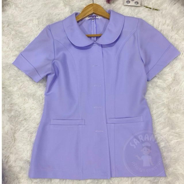 เสื้อพยาบาลคอบัวป้ายศรัญญา